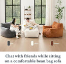 Giant Plush Bean Bag Chair for Adults with Armrests - Oversized Comfy Orange Beanbag Lounge Lazy Floor Sofa Accent Chair for Living Room, Bedroom & Dorm, Cozy Fluffy Single Cloud Mini Couch by CozyNest Decor