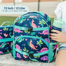 Wildkin ECO rPET 15-inch Kids Backpack – Sustainable, Padded, Adjustable – Darling Dinosaurs by TinyTreasures Baby Boutique