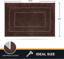 PURRUGS Dirt Trapping Door Mat 20" x 31.5", Non-Slip/Skid Machine Washable Entryway Rug, Dog Doormat, Super Absorbent Welcome Mat for Muddy Wet Shoes and Paws, Brown by CozyNest Decor