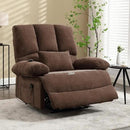 Oversized Power Recliner Chair 350lb with Hidable Cup Holders, Extra Wide Large Big Electric Recliner Chair with Lumbar Support Pillow Nursery Chair Living Room (Power, BROWN-ET6008) by CozyNest Decor