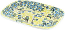 Blue Rose Polish Pottery Bluebird Garden Small Rectangular Serving Platter by CozyNest Decor