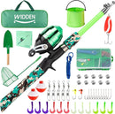 Kids Fishing Pole, Portable Telescopic Kids Fishing Poles for Boys and Girls, Fishing Rod and Reel Combo Kit with Tackle Box, and Fishing Net, Best Fishing Pole for Toddler Youth by TinyTreasures Baby Boutique