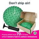 Edushape Original Sensory Ball for Baby - 7" Deflated with Pump, Transparent Green, Enhances Gross Motor Skills for Kids 6 Months & Up by TinyTreasures Baby Boutique