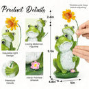 GIGALUMI Solar Garden Statues Loving Frog Garden Decor Figurine Lights for Outside, Yard Decorations Outdoor Patio Decor, Gardening Gifts for Women by GreenHaven Gardens