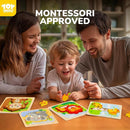 TOY Life Wooden Puzzles for Toddlers 2-4, Toddler Montessori Toys for 1 2 3 Year Old Boys Girls, Animals Wood Jigsaw Puzzles, Educational Learning Toy Kids Puzzle, Best Gifts for Baby Age 1-3 2-4 by TinyTreasures Baby Boutique