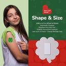 BioSwiss Bandages, 4 Leaf Clover Shaped Self Adhesive Bandage, Latex Free Wound Care, Fun First Aid Kit Supplies for Kids and Adults, 24 Count by TinyTreasures Baby Boutique