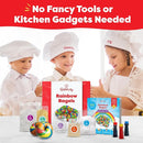 Baketivity Rainbow Bagel Kids Baking Kit - Baking Kits for Kids with Premeasured Ingredients, Step-By-Step Instructions, Video Guide, and STEM Lessons - Kids Cooking Kit for Ages 6-12+ by TinyTreasures Baby Boutique