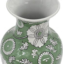 Galt International Floral Chinoiserie Ceramic Vase 14" - Hand Painted Antique Style Porcelain Flower Bottle Fishtail Porcelain Chinese Vase for Home Decor Centerpiece by GreenHaven Gardens
