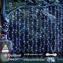 JMEXSUSS 300 LED 9.8x9.8Ft Curtain Lights Indoor with Remote, White Christmas Lights Plug in, 8 Modes White String Lights for Bedroom Wall Wedding Reception Dorm Party Backdrop Window Outdoor Decor by CozyNest Decor
