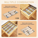 24 Spice Jars with Spice Drawer Organizer, 355 Spice Labels, 4 Pack Expandable From 11'' to 21'' Acrylic Spice Rack for Drawer, Seasoning Containers Storage Organization for Kitchen Cabinet Countertop by CozyNest Decor