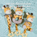 TUMAMA Baby Rattles 0-6 Months, 3 PCS Giraffe Baby Plush Rattles Sensory Toys with Teethers, Newborn Gifts for Babies 0-6 Months by TinyTreasures Baby Boutique