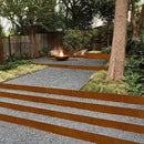 Co rten Steel Landscape Edging 10 Inch Tall 6 Packs, Pre-Rusted Metal Garden Edging with 6 Clips and a Pair of Gloves, Steel Edging for Landscaping, Garden by GreenHaven Gardens
