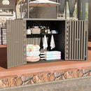 HOMSPARK 37 Cu.Ft Outdoor Storage Shed Weather Resistant, Multi Functional | Double-Wall Resin Storage Sheds & Outdoor Storage Box Waterproof for Backyard Garden Patio Lawn (Shallow Coffee) by GreenHaven Gardens