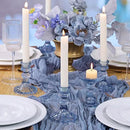 12PCS Blue Candlestick Holders Set- 4" H Taper Candle Holders, Glass Candle Holders Bulk for Wedding, Party, Home Table Centerpieces, Festival Gifts & Windowsill Decor by CozyNest Decor