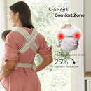 Momcozy Newborn Carrier WeeSnug- Lightweight and Cozy Comfort for 7-25 lbs, Ergonomic Cross-Back Support, Effortless to Put On, Hands-Free Baby Carrier with Lumbar Support, Khaki by TinyTreasures Baby Boutique