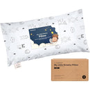 Toddler Pillow with Pillowcase - 10x18 My Little Dreamy Kids Travel Bed Pillows for Sleeping, Organic Cotton Small Pillowcase, Soft & Breathable, Machine Washable, Toddlers 2-5 Years Old (KeaFriends) by TinyTreasures Baby Boutique