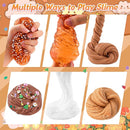LAWOHO 6 Packs Brown Slime Kit - Cloud, Butter & Clear Slimes with Garden Add-ins, Crunchy Slime for Kids Party Favors for Girls and Boys, 360ml Slime Kits Birthday Halloween Christmas Easter Gifts by TinyTreasures Baby Boutique