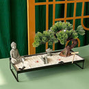 BangBangDa Japanese Meditation-Decoration - Home Office Bonsai Decor for Table Desk - Buddha Rock Sand Tabletop Decor Gifts for Women Man Friends by GreenHaven Gardens
