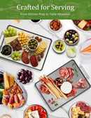 Titanium Cutting Boards for Kitchen, 2 in 1 Metal Cutting Board for Chopping Meat/Vegetables, Double Sided Pure Titanium&Wheat Straw PP Chopping Board, Food-Grade, Dishwasher Safe Large 16.3”×11-1 PC by CozyNest Decor