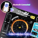 Kids DJ Mixer Controller Table Musical Toy Electronic Bluetooth Toy with LED Lights Sound Effect Microphone Piano DJ Board Key Musical Instruments Birthday Gift Toys for 3 4 5 6 7 Year Old Boy Girl by TinyTreasures Baby Boutique