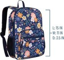 Wildkin ECO rPET Kids Backpack – Recycled, Padded, Adjustable for School & Travel – Wildflower Bloom by TinyTreasures Baby Boutique
