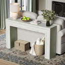 Rresyet 55 Inch Long Console Table, Sofa Table Behind Sofa, Wooden Entryway Table, Farmhouse Entryway Table for Entry, Hallway, Living Room (White) by CozyNest Decor