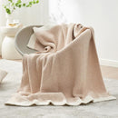 Snuggle Sac Heather Beige Throw Blanket for Couch, Ultra Soft Warm Blankets Cozy Knit Fuzzy Plush Lightweight Throw XL Size for Sofa, Bed, Heather Beige, 50x70 inches by TinyTreasures Baby Boutique
