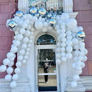 White Quick Link Balloons, 120PCS Linking Balloons for Making Balloon Wall Balloon Arch Balloon Chains, Pearl Balloons for Wedding Birthday Baby Shower Graduation Grad Party Decorations (6+10inch) by CozyNest Decor