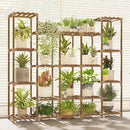 Large Plant Shelf 17 Pots Plant Stand Indoor Outdoor Tall Plant Rack Wood for Indoor Plants Multiple Plant Holder for Patio Balcony Garden Flower Stand Load-Bearing 600 LBS by GreenHaven Gardens