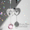 Sympathy Gift Modern Grief Gift for Lose of Loved Ones, Memorial Suncatcher with 40mm Crystal Ball, Sorry for Your Lose Rainbow Maker, Bereavement Gift Idea Angel Wings Design, Pink by GreenHaven Gardens