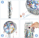 WERNNSAI Disco Ball Piñata - Disco Party Decoration Pull String Mirror Piñata with Bat and Blindfold for Adult Birthday Party Supplies by TinyTreasures Baby Boutique