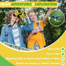 Binoculars for Kids, Kids Binoculars Toys for 3 4 5 6 7 8 Years Boys and Girls, Set with Magnifying Glass & Compass - Birthday Gifts Outdoor Toy for Kid Ages 3-8 Toddler Camping (Yellow) by TinyTreasures Baby Boutique