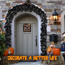 Joyhalo 4 Pack Halloween Garland, 5.7FT Black Maple Leaf Garland Halloween Decor, Spooky Black Leaves Vines Outdoor for Mantle, Home, Office, Stair Railing, Door Frame, Fireplace and Fall Decorations by CozyNest Decor