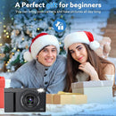 4K Digital Camera,64MP Camera for Photography with 3" 180° Flip Screen,16X Vlogging Camera for YouTube with 64GB Micro SD Card for Beginner, Teens by TinyTreasures Baby Boutique