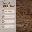 Rustic Elm Wood Floating Shelf for Wall, Live Edge 48"W x 9.2"D x 1.4"H, 1 Pack with Invisible Bracket, Large Wall Mounted Storage Shelf for Living Room Bedroom Kitchen Bathroom Decor, Walnut Finish by TinyTreasures Baby Boutique