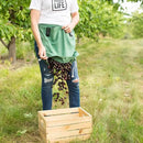 Roo Gardening Apron with Pockets & Harvesting, Picking Pouch - Adjustable, Water-resistant, Washable Canvas Cotton by GreenHaven Gardens