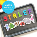 Curious Columbus Toddler Magnets – Animal Fridge Magnets for Kids | 52 Refrigerator Magnets with 26 Animals + 26 ABC Magnetic Letters | Foam Alphabet Learning Set for Toddlers by TinyTreasures Baby Boutique