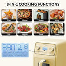BUYDEEM F51 8-in-1 Air Fryer 4.2QT, Retro Countertop Airfryer Oven with Visible Window, Shake Reminder, One-touch Control with LCD Display, Mellow Yellow by CozyNest Decor