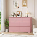 Dresser for Bedroom, Modern Pink Dresser, Wood Chest of Drawers Nursery Dressers, with Storage, 7 Drawer Double with Handle Free, Large Storage Organizer for Living Room,Pink by TinyTreasures Baby Boutique