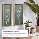 3D Floral Green Wall Art (Set of 2) Lightweight, Wooden Ready-to-Hang Boho Framed Wall Art for Bathroom, Bedroom, Living Room or Office – Premium Sage Green Farmhouse Decor – Gift-Boxed by CozyNest Decor