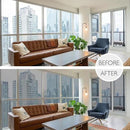 HIDBEA One Way Privacy Window Film, Daytime Mirror Reflective Heat Control UV Sun Blocking Non-Adhesive Static Cling Window Tint for Home and Office(Gray-Silver, 17.5 Inch x 6.5 Feet) by CozyNest Decor