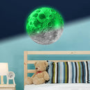 Glow in The Dark Sun for Ceiling, Luminous Planet Wall Sticker, Kids Bedroom Wall Decal, Sticky Fluorescence Sun, Gift for Boys and Girls (Green) by TinyTreasures Baby Boutique