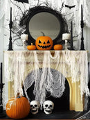 Biubee 5Pcs Halloween White Creepy Cloth- Spooky Gauze Fabric Cloth for Haunted Horror House Halloween Party Doorway Outdoors Decoration (30" ×72") by CozyNest Decor