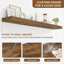 fuqing Floating Shelves for Wall, Bathroom Shelf Wall Mounted for Storage, Shelves with Invisible Bracket for Bedroom, Kitchen, Living Room, Farmhouse Small Book Shelf, 55 Inch Set of 2, Rustic Brown by CozyNest Decor