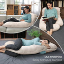 MOON PARK Pregnancy Pillows for Sleeping - U Shaped Full Body Maternity Pillow with Removable Cover - Support for Back, Legs, Belly, HIPS - 57 Inch Pregnancy Pillow for Women - Ivory by TinyTreasures Baby Boutique