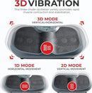 Sunny Health & Fitness Vibration Plate Exercise Machine, Full Body Vibrate Platform for Lymphatic Drainage with Multiple Speeds and Modes, Vibrating Plate Machine for Tension Relief & Weight Loss by CozyNest Decor