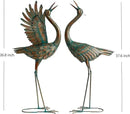 chisheen Crane Garden Statues Outdoor Metal Heron Yard Art Crane for Garden Sculptures Patio Lawn Ornaments,Set of 2 by GreenHaven Gardens