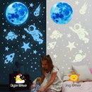 530Pcs Glowing Stars for Ceiling,Glow in The Dark Stars,Space Wall Decals Solar System Galaxy Planets Wall Stickers for Kids, Wall Decor for Girls Kids Bedroom Nursery Birthday Party Favor by CozyNest Decor
