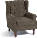 Accent Chair, Upholstered Armchair with Button Tufted High Back & Solid Wood Legs, Comfy Wingback Reading Single Sofa Chair for Small Spaces, Living Room, Bedroom (Taupe, Set of 2) by CozyNest Decor