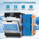 Nugget Ice Maker Countertop, 80Lbs/24H with 20LBS Ice Basket - Dual Water Inlet (Tap/Bottle), Self-Cleaning Stainless Steel Pellet Ice Machine, Chewable Ice Dispenser for Home, Kitchen, Office by CozyNest Decor